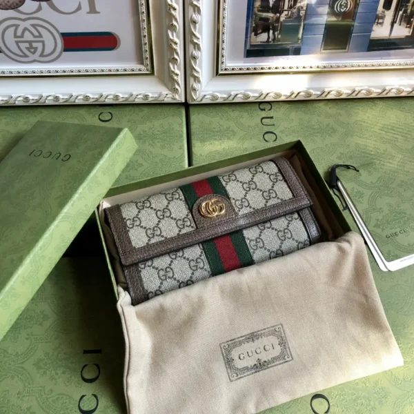 Gucci Ophidia GG Monogram Web Stripe Wallet image 1