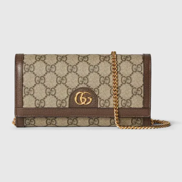Gucci Ophidia GG Monogram Continental Wallet with Chain image 1