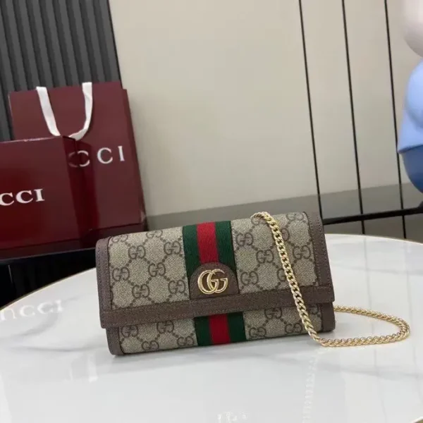 Gucci Ophidia GG Monogram Chain Wallet image 1