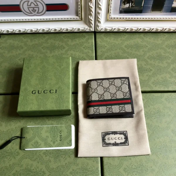 Gucci Monogram Web Stripe Bifold Wallet image 1