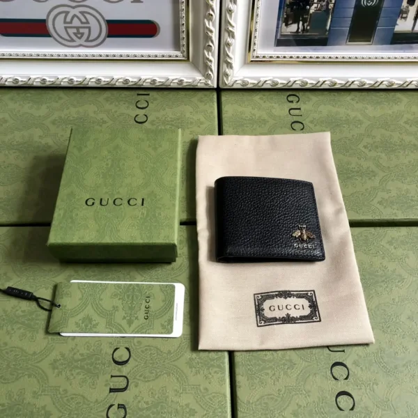 Gucci Animalier Leather Wallet with Metal Bee Detail image 1