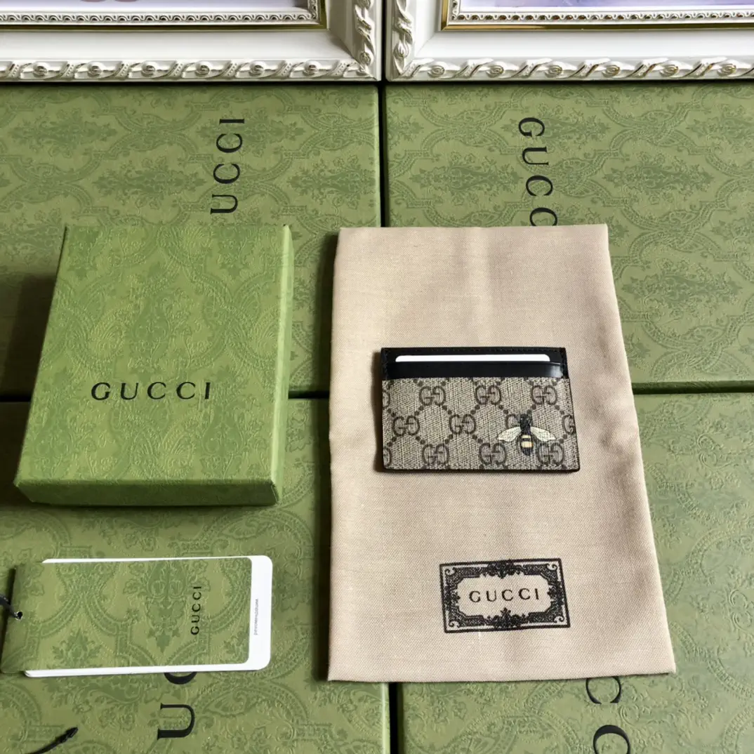 Gucci Bee Monogram Card Holder image 1