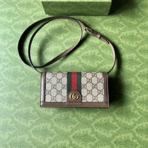 Gucci Ophidia Mini Crossbody Bag with GG Monogram and Web Stripe image 1
