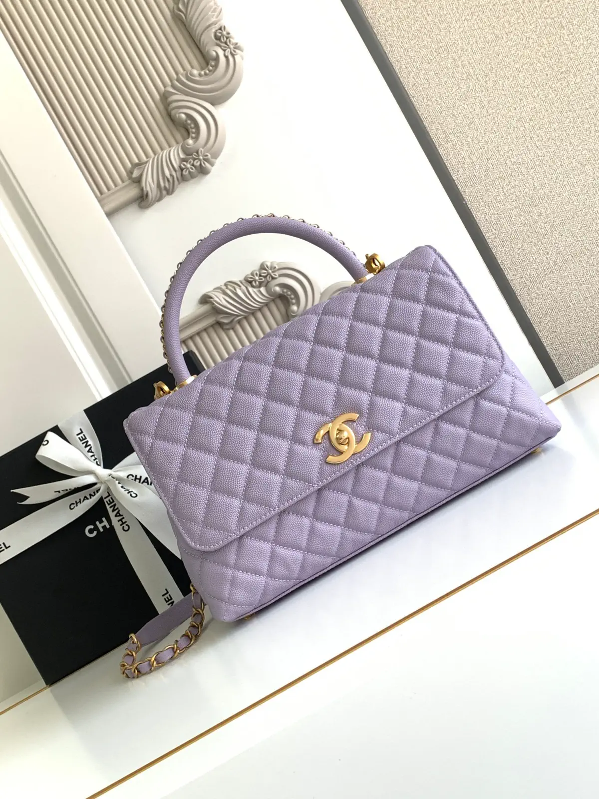 Chanel Quilted Top Handle Bag image 1