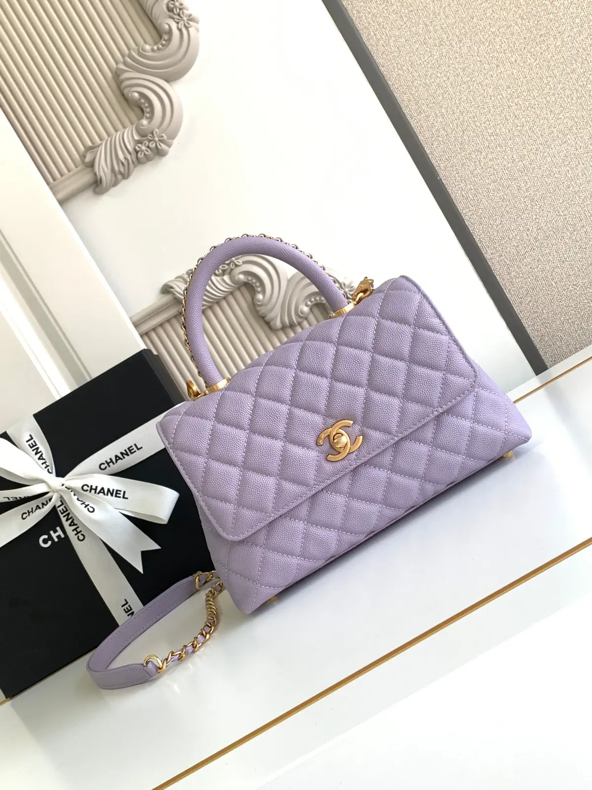 Chanel Quilted Top Handle Bag image 1