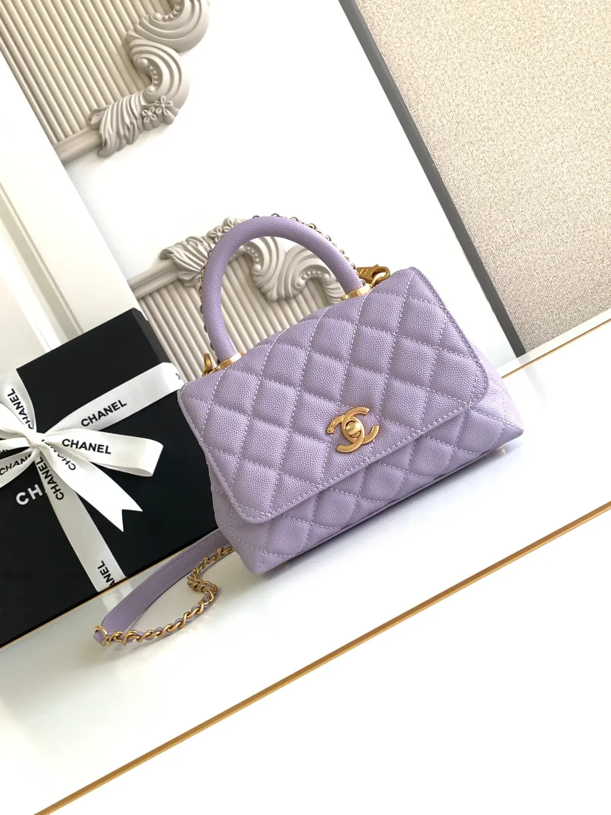 Chanel Quilted Top Handle Bag image 1