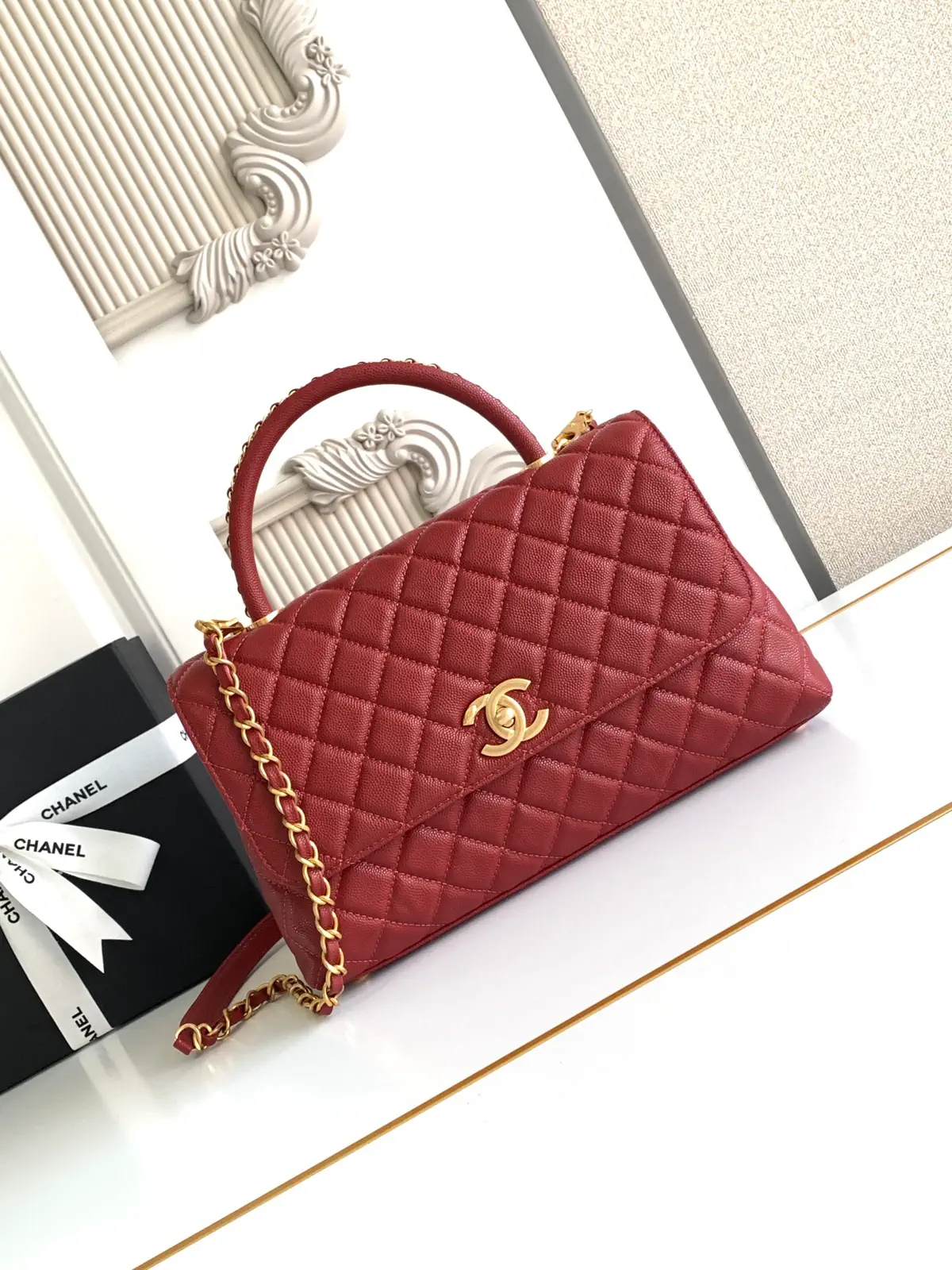 Chanel Quilted Top Handle Bag image 1