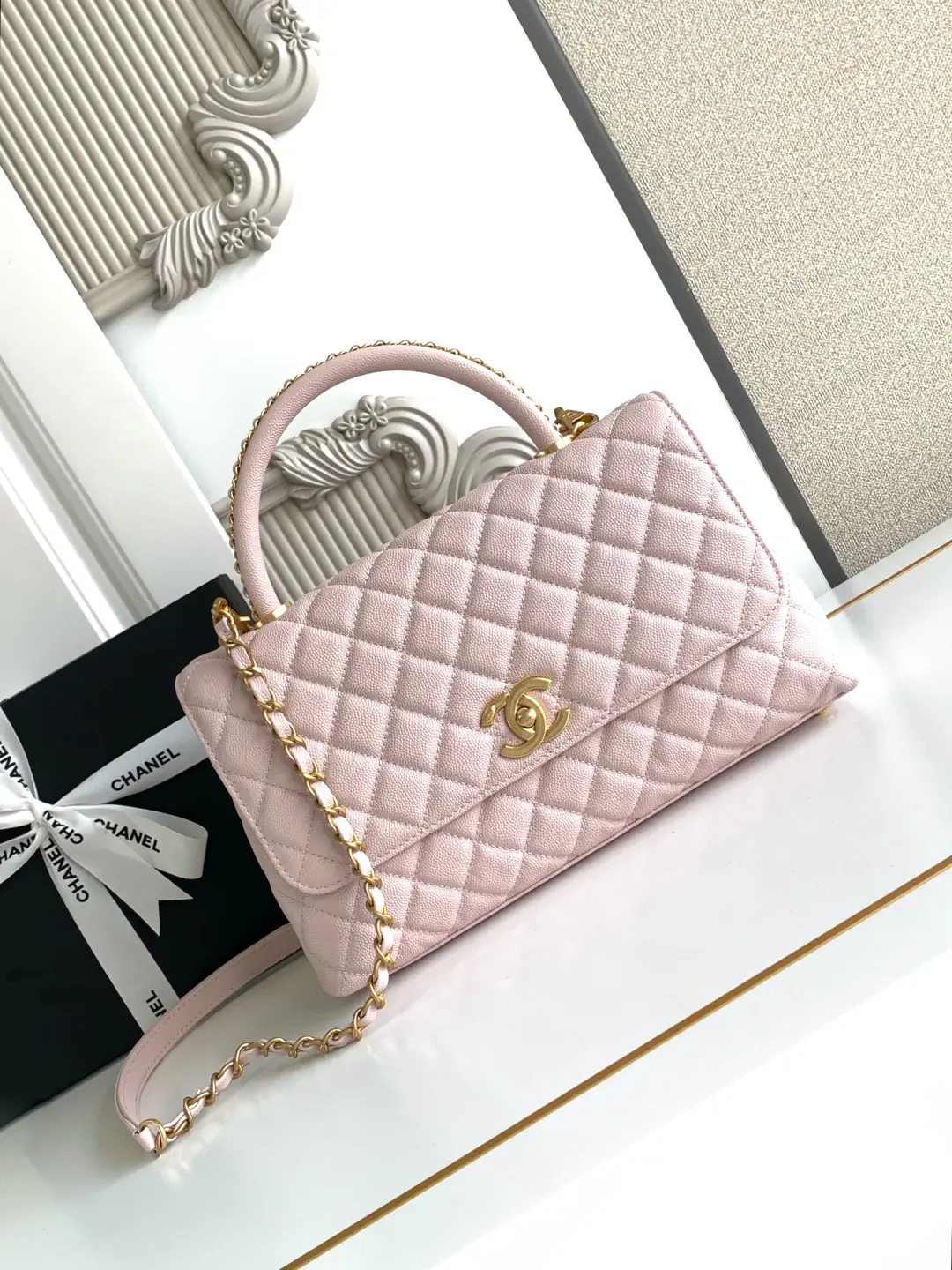 Chanel Quilted Top Handle Bag image 1