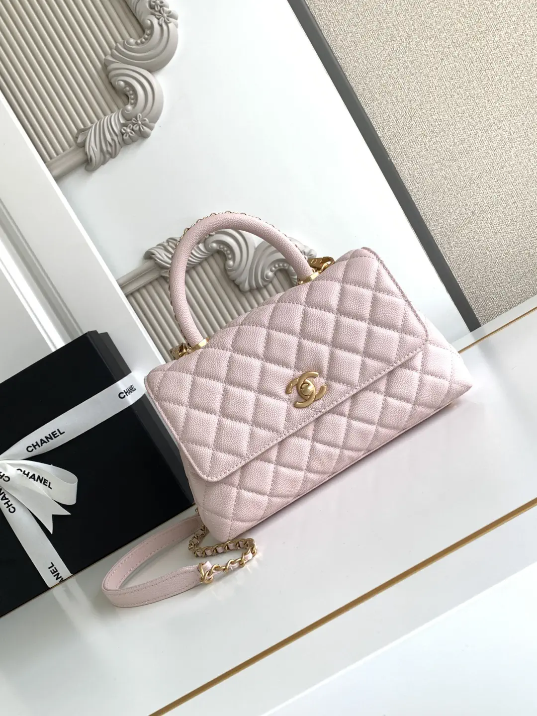Chanel Quilted Top Handle Bag image 1