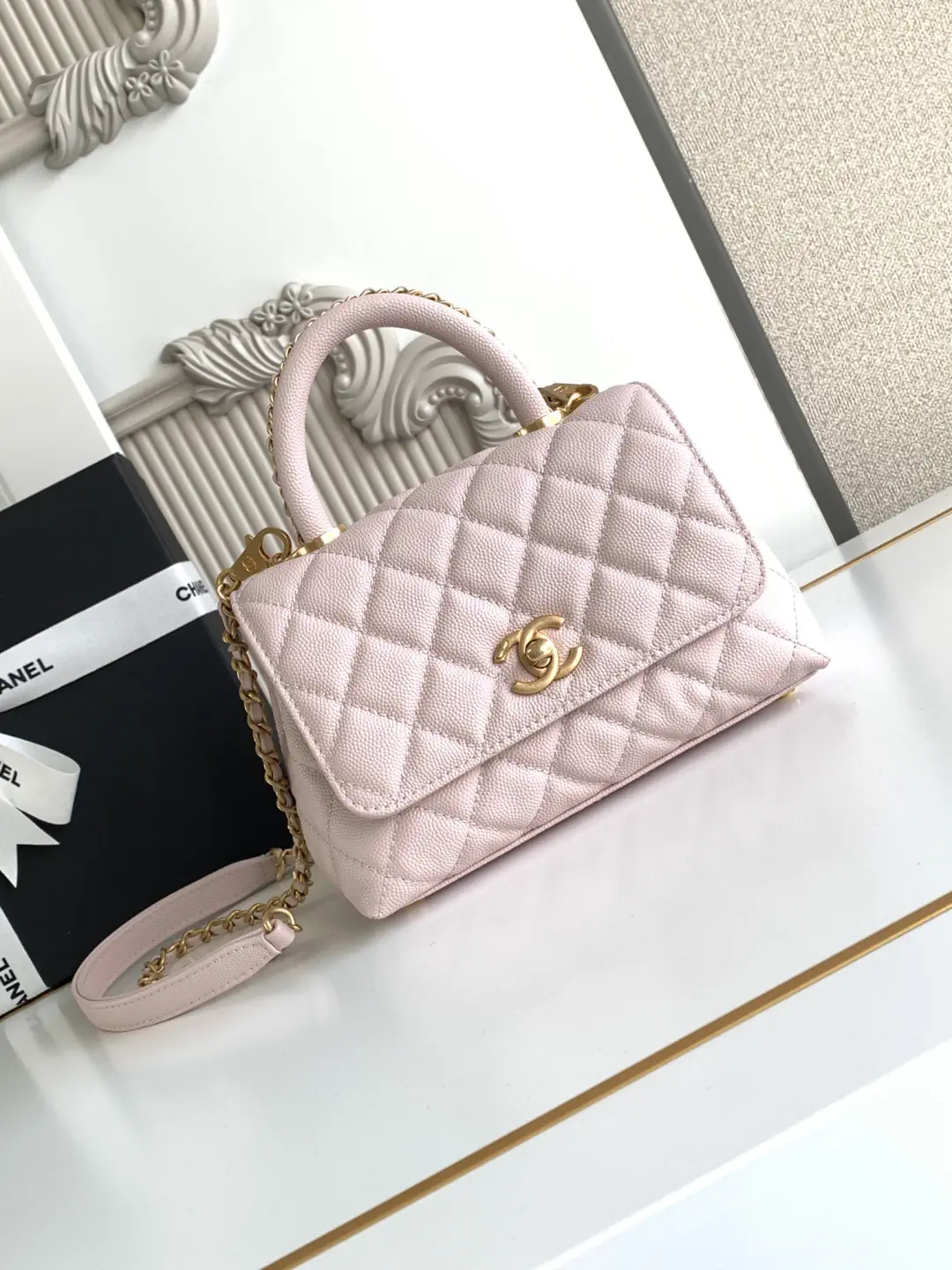 Chanel Quilted Top Handle Bag image 1