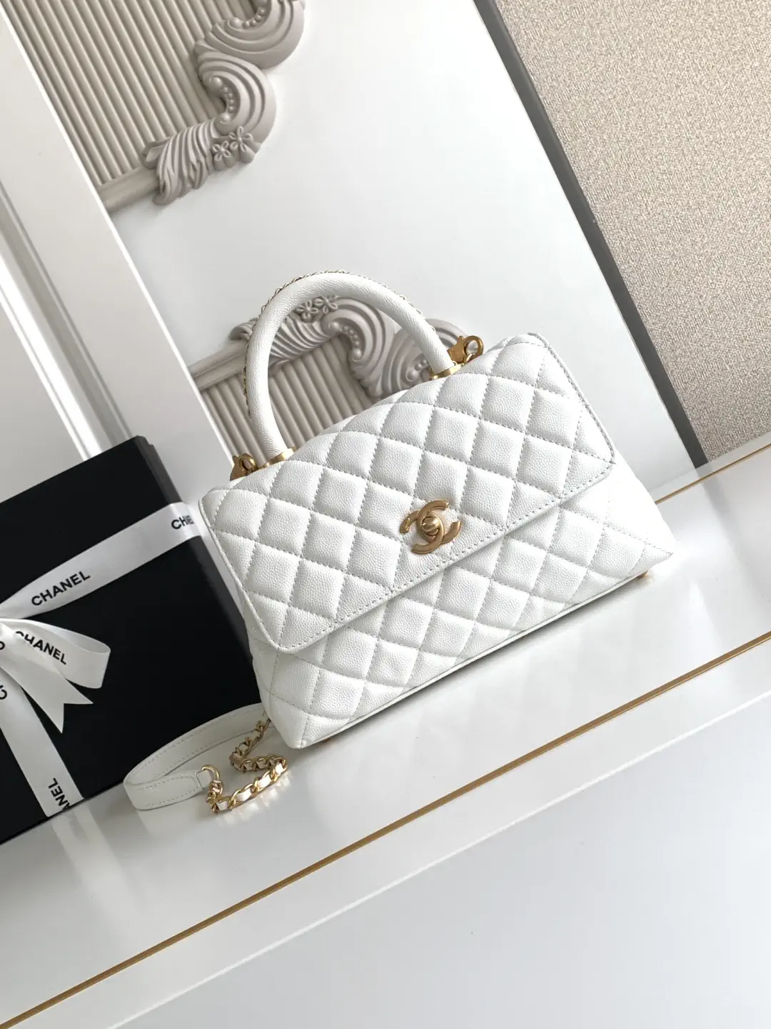Chanel Quilted Top Handle Bag image 1