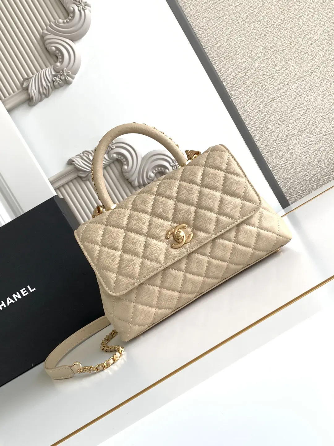 Chanel Quilted Top Handle Bag image 1