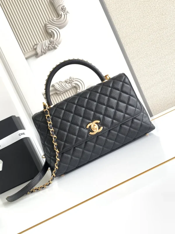 Chanel Quilted Top Handle Bag image 1