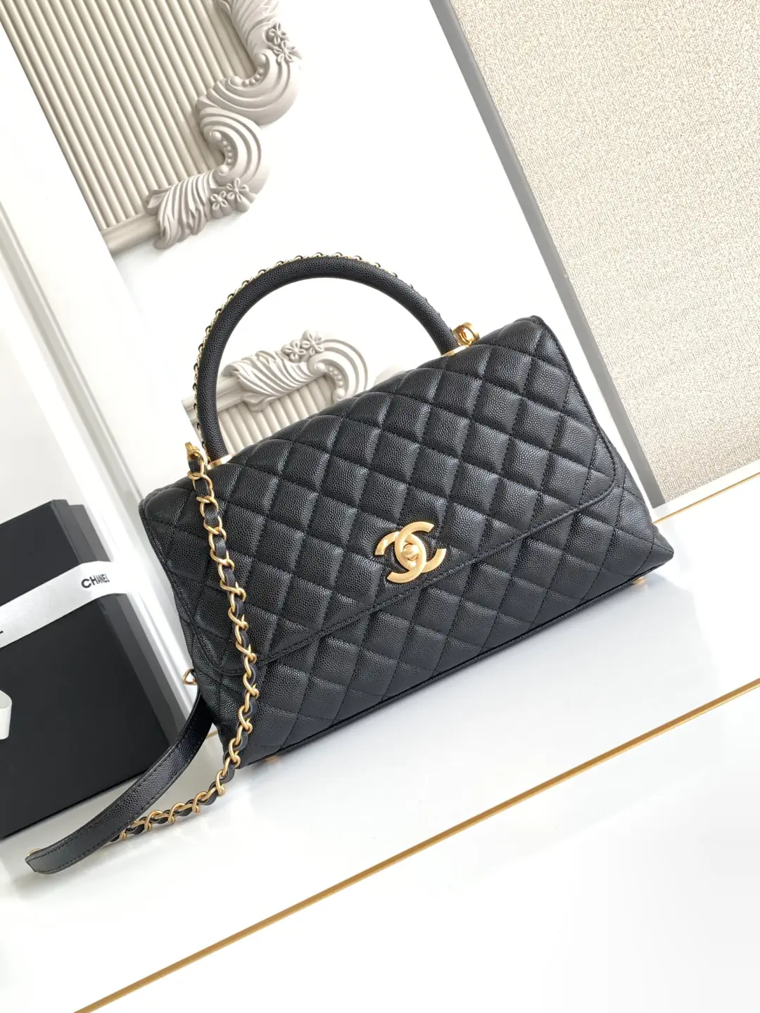 Chanel Quilted Top Handle Bag image 1