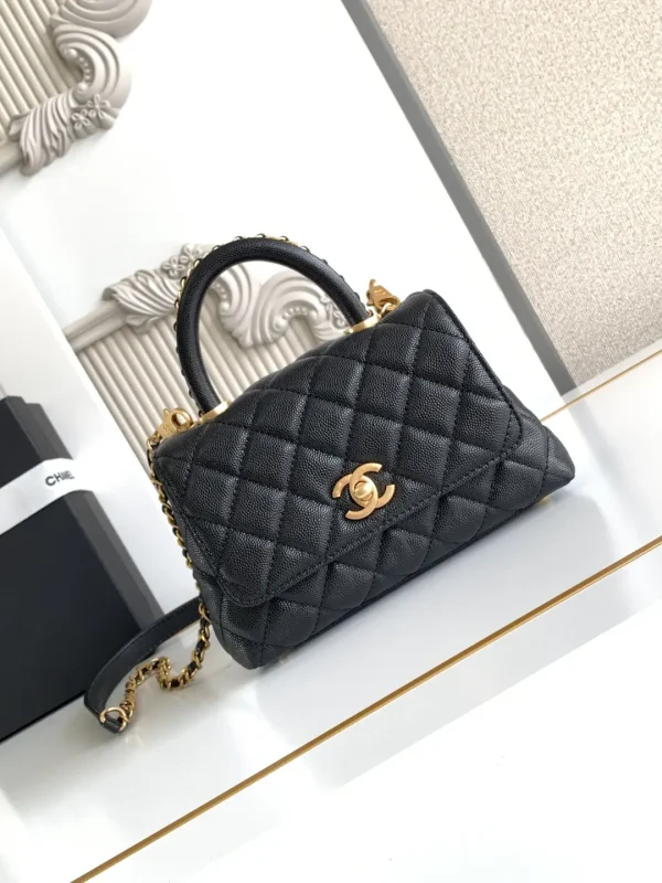 Chanel Quilted Top Handle Bag image 1