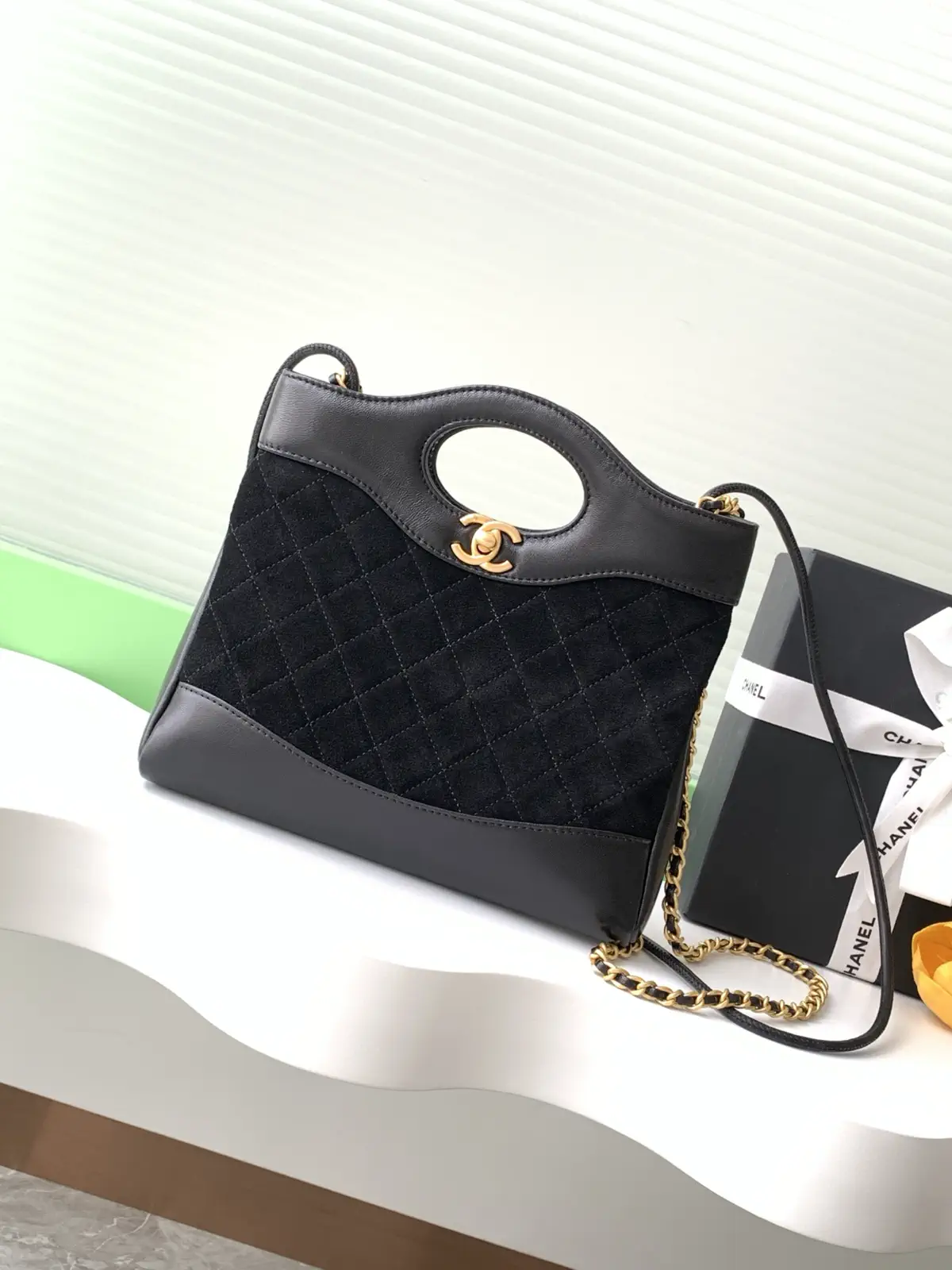 Chanel Quilted Top Handle Crossbody Bag image 1