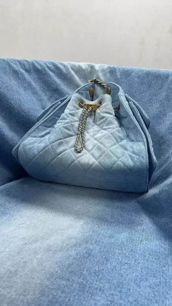 Chanel Quilted Denim Hobo Shoulder Bag image 1