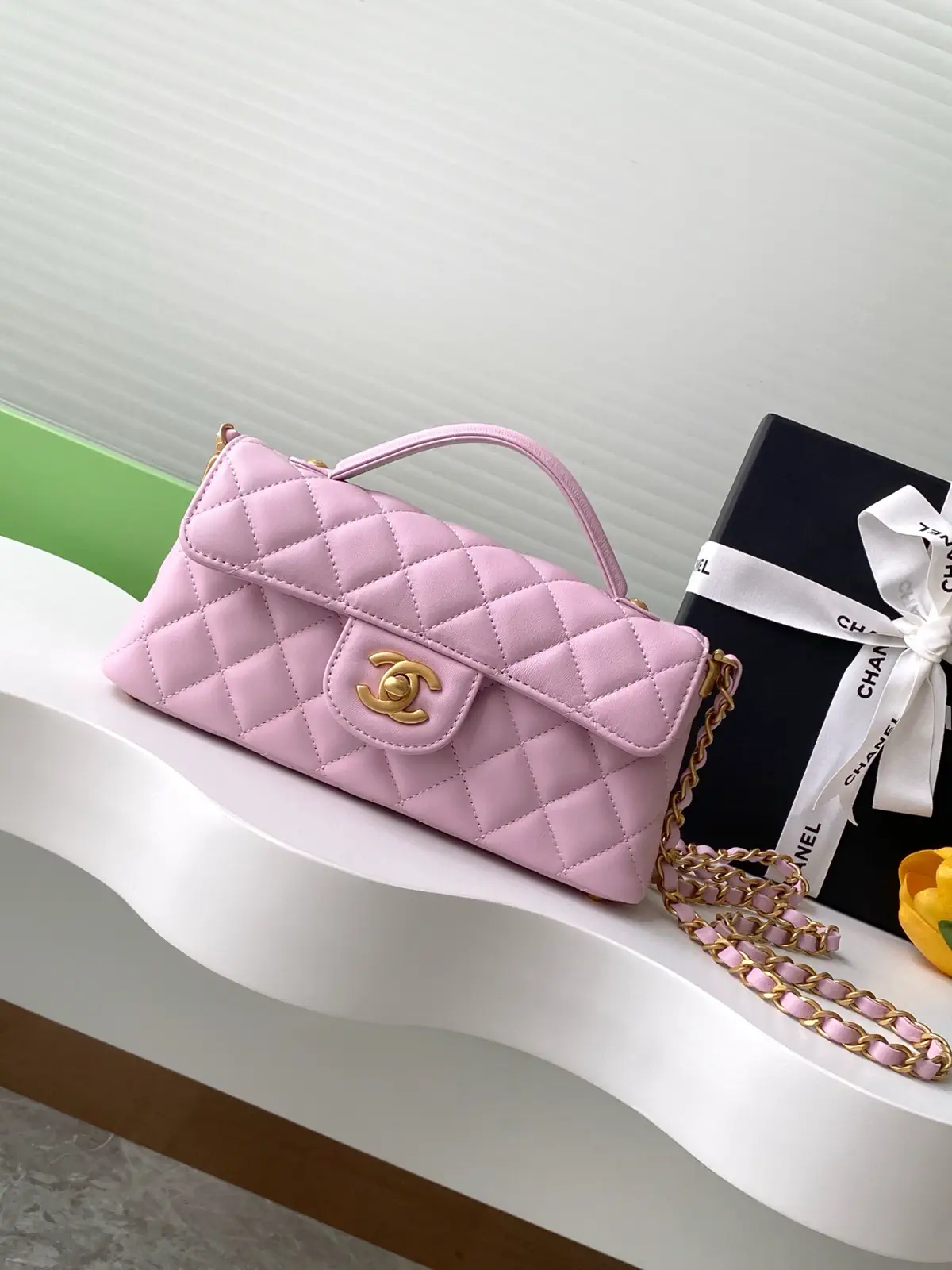 Chanel Quilted Top Handle Crossbody Bag image 1