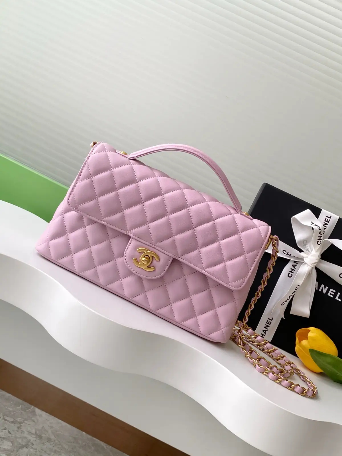 Chanel Quilted Top Handle Bag image 1