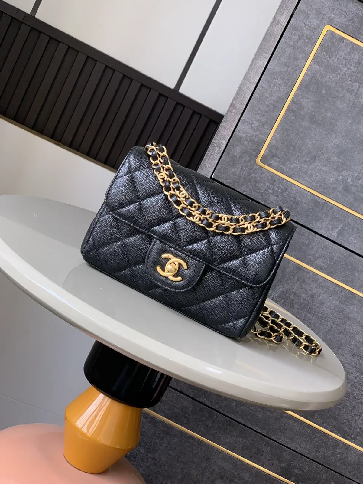 Chanel Quilted Double Chain Flap Crossbody Bag image 1