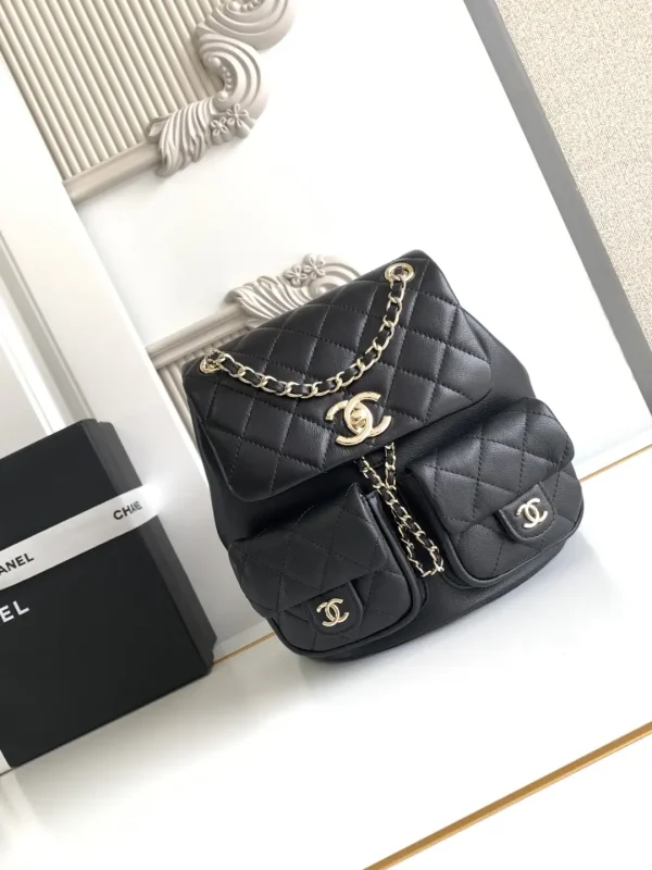 Chanel Quilted Leather Backpack image 1