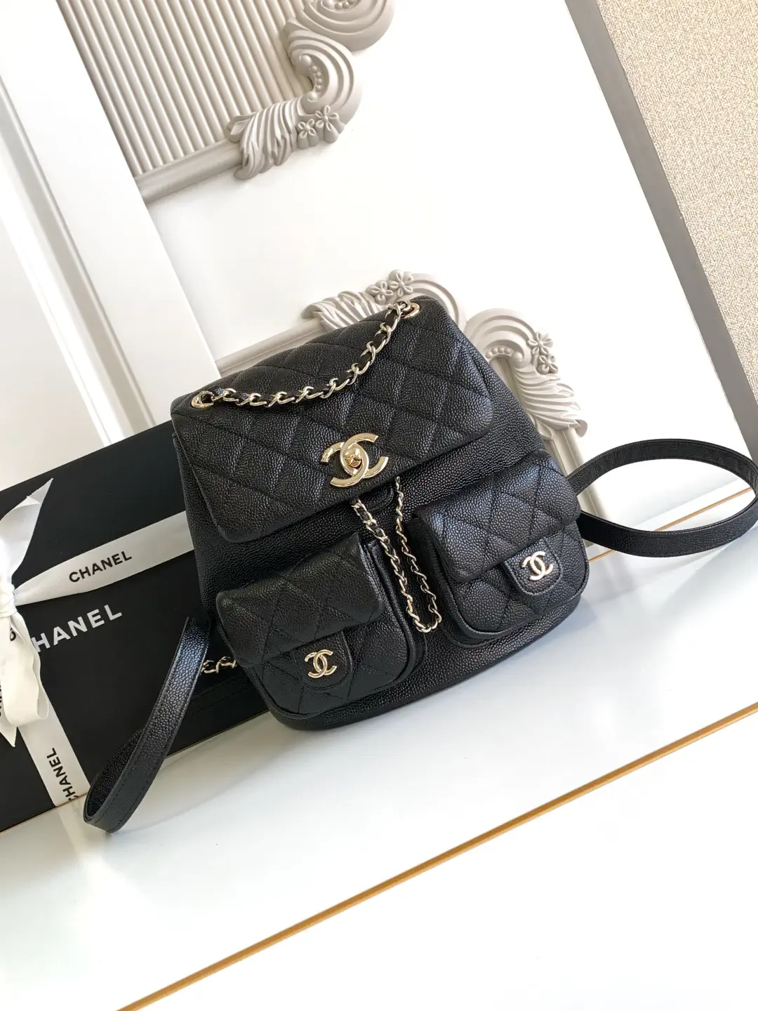 Chanel Quilted Caviar Leather Duma Backpack image 1