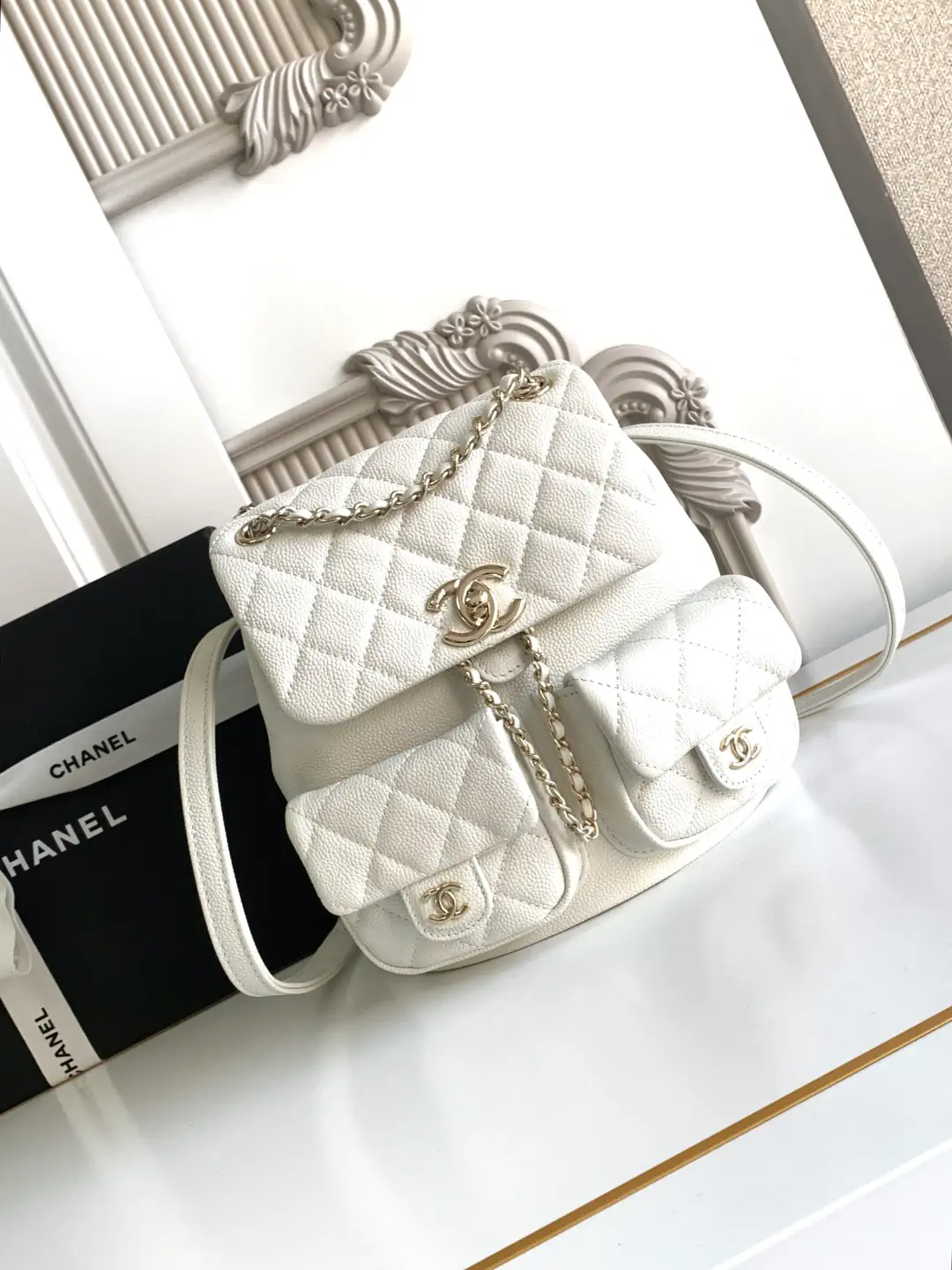 Chanel Quilted Caviar Leather Duma Backpack image 1