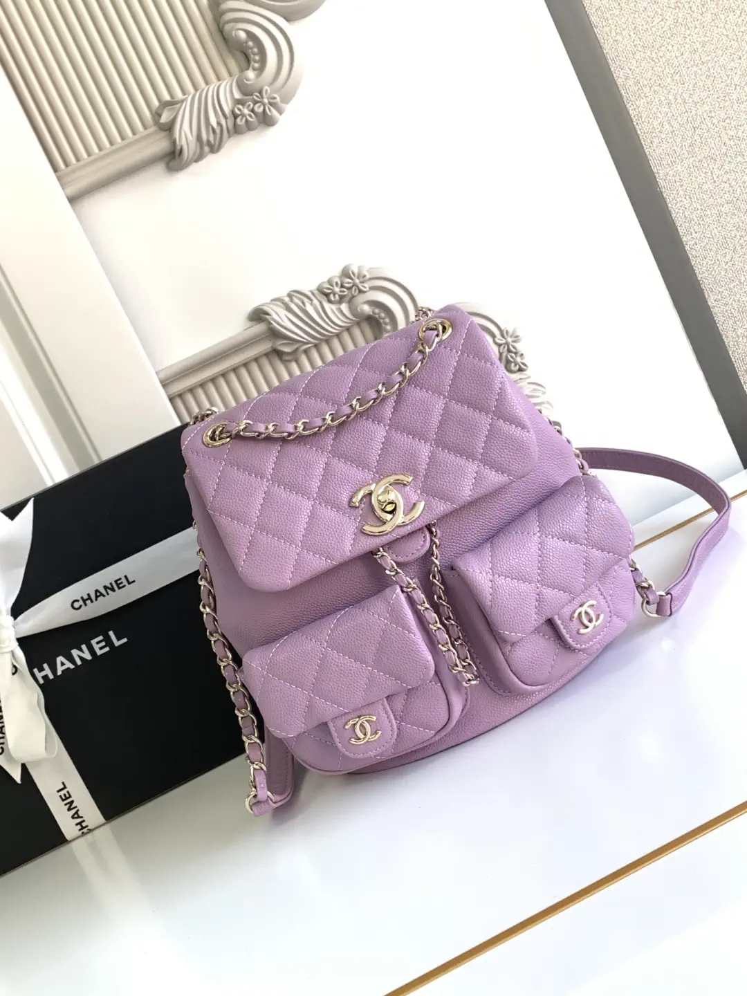 Chanel Quilted Caviar Leather Duma Backpack image 1