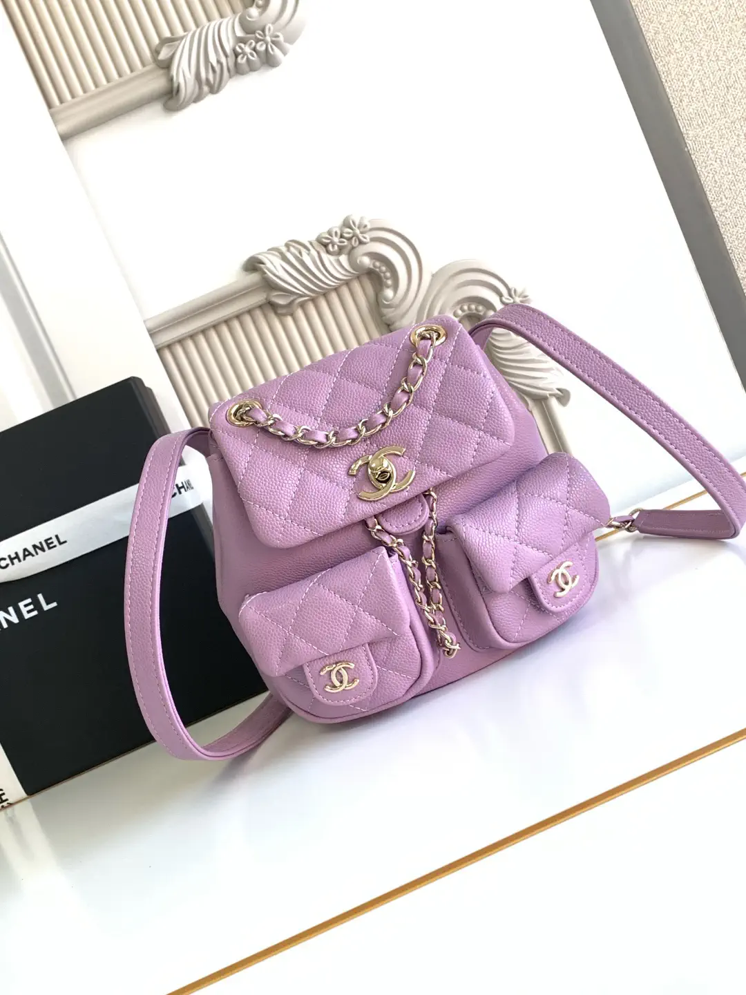 Chanel Quilted Caviar Leather Duma Backpack image 1