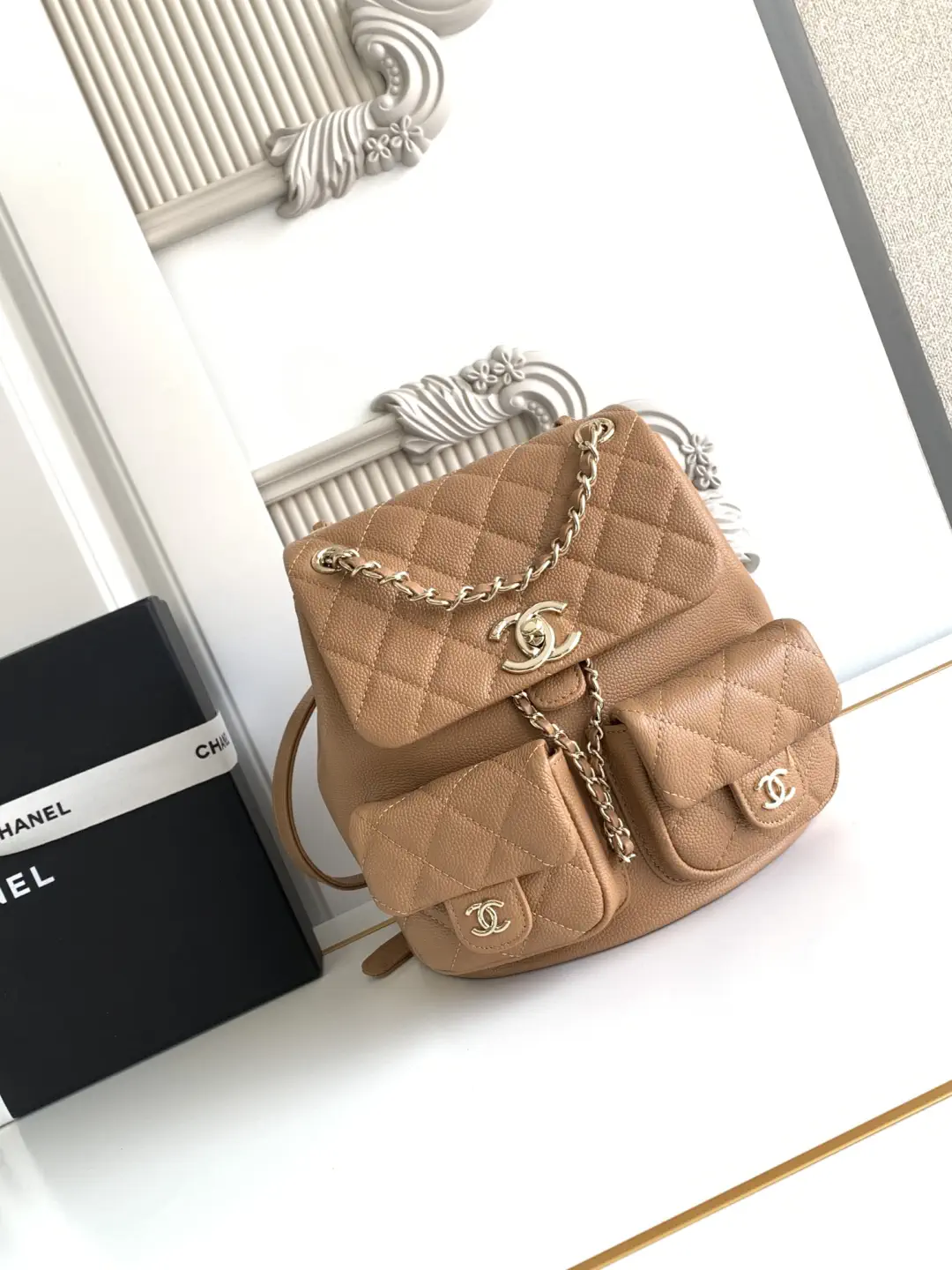 Chanel Quilted Caviar Leather Duma Backpack image 1