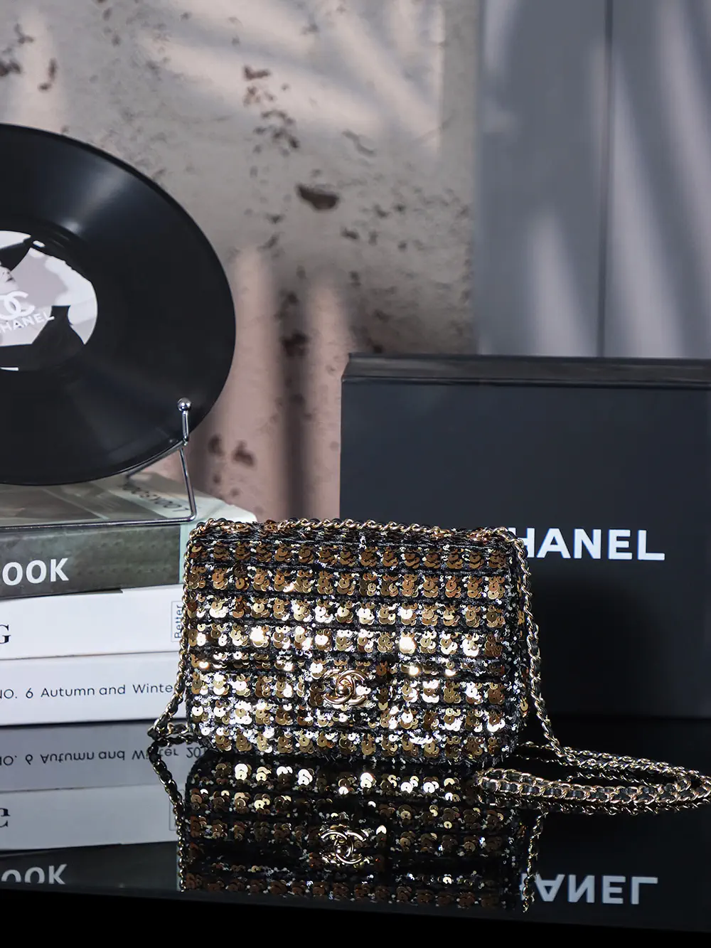 Chanel Sequin Chain Shoulder Bag image 1
