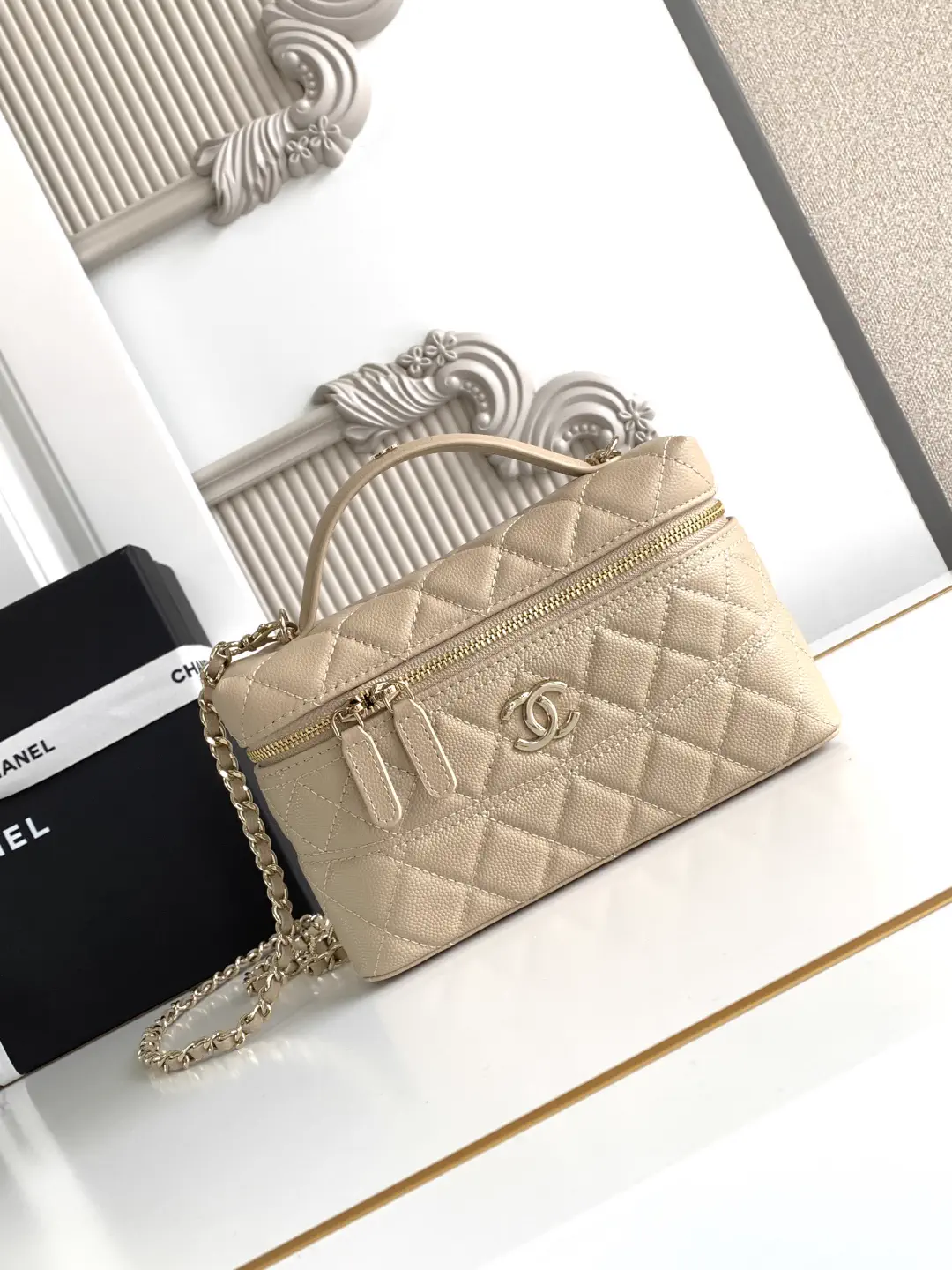 Chanel Quilted Top Handle Box Bag image 1