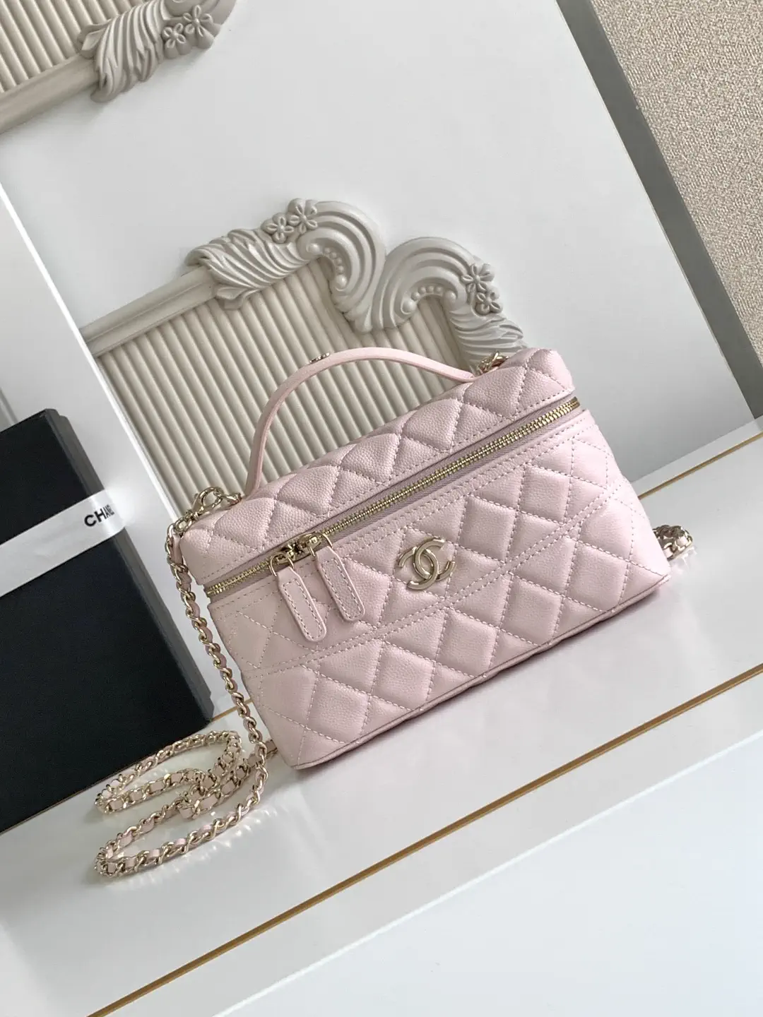 Chanel Quilted Top Handle Crossbody Bag image 1