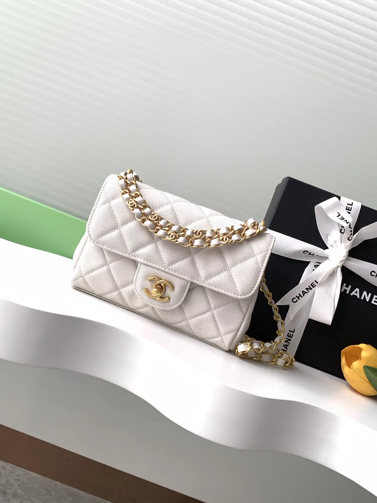 Chanel Quilted Double Chain Flap Bag image 1