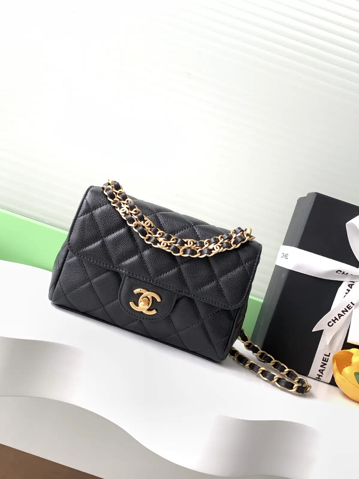 Chanel Quilted Double Chain Shoulder Bag image 1