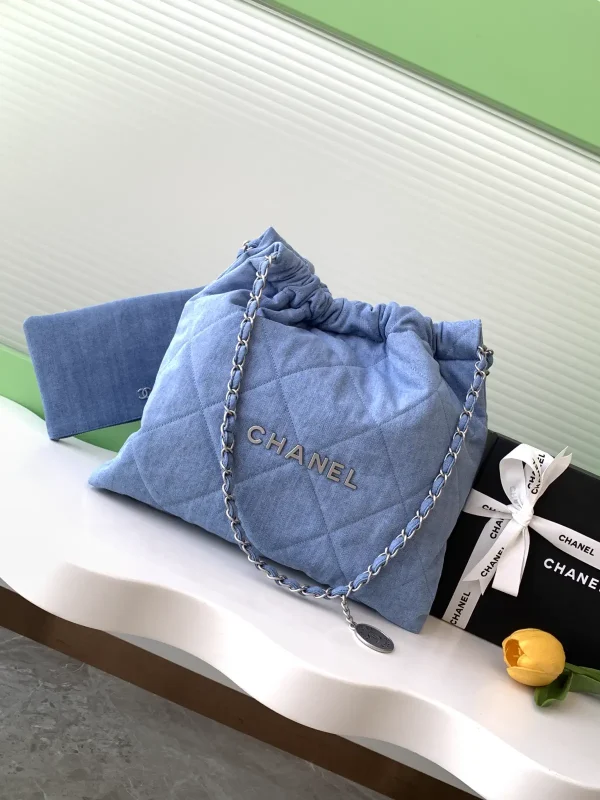 Chanel Quilted Denim 22 Bag image 1