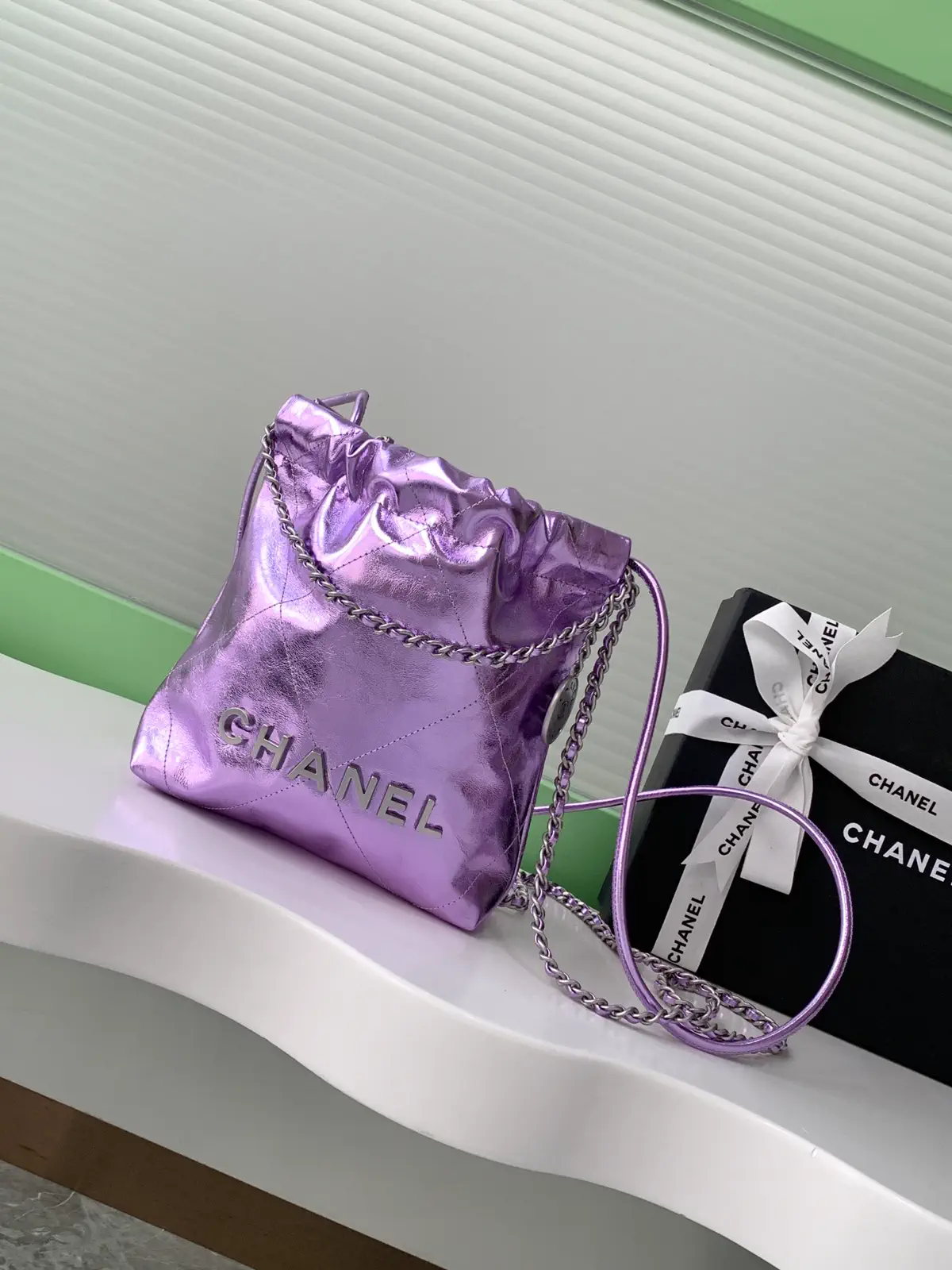 Chanel Mini 22 Drawstring Crossbody Bag image 1