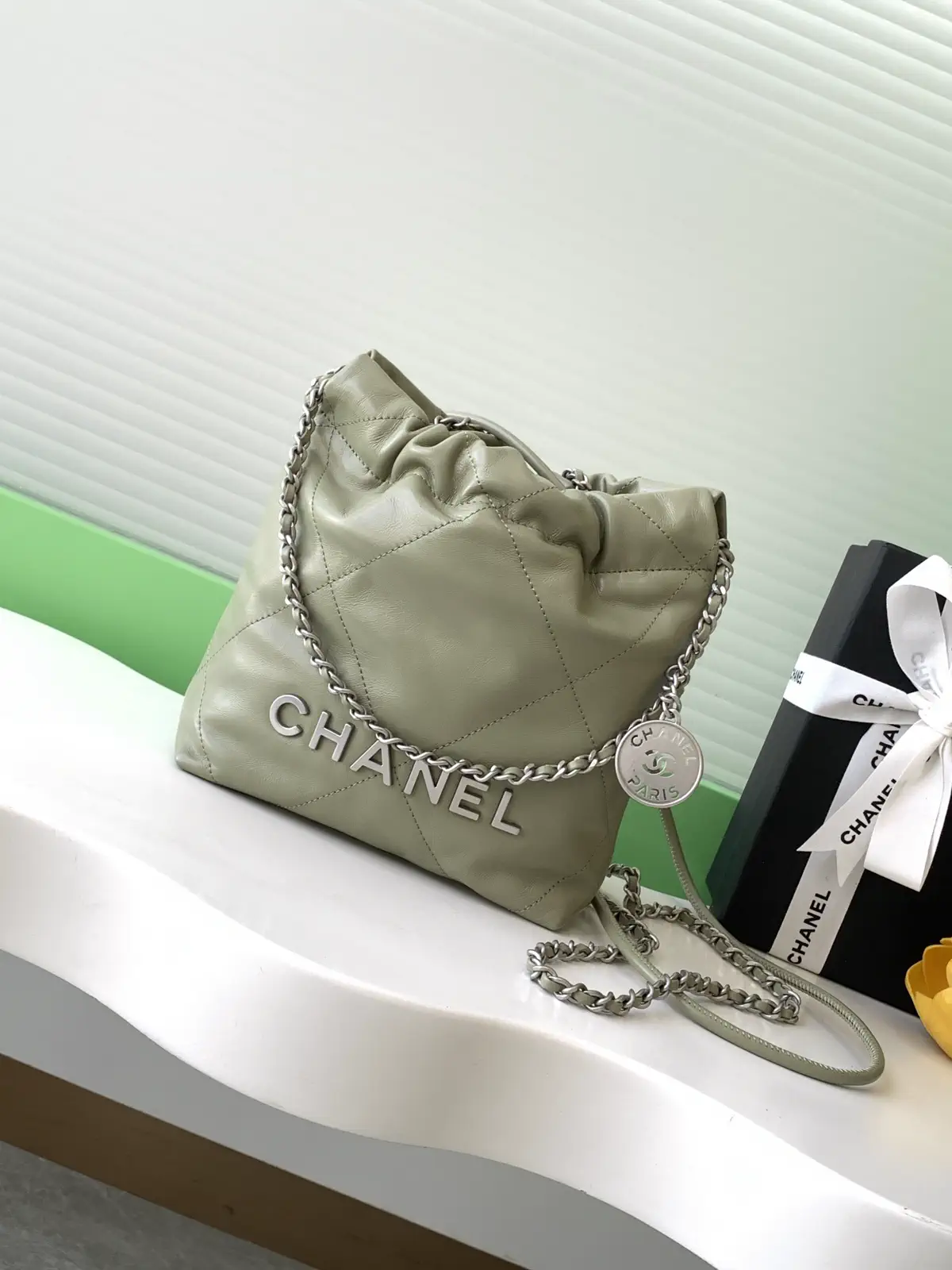 Chanel Mini 22 Quilted Chain Bag image 1