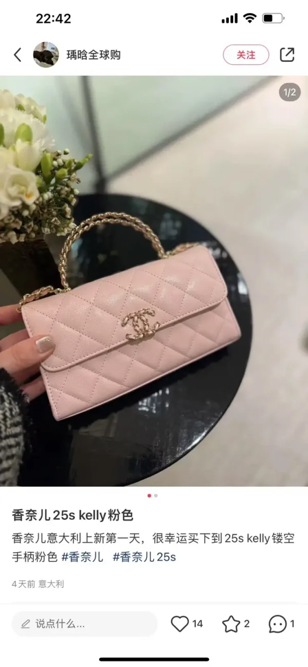 Chanel Quilted Top Handle Bag image 1