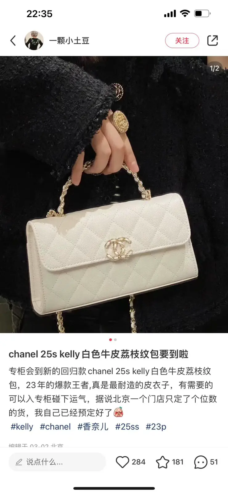 Chanel Quilted Top Handle Bag image 1