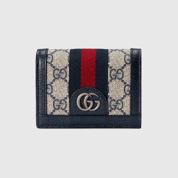 Gucci GG Monogram Web Stripe Card Holder image 1