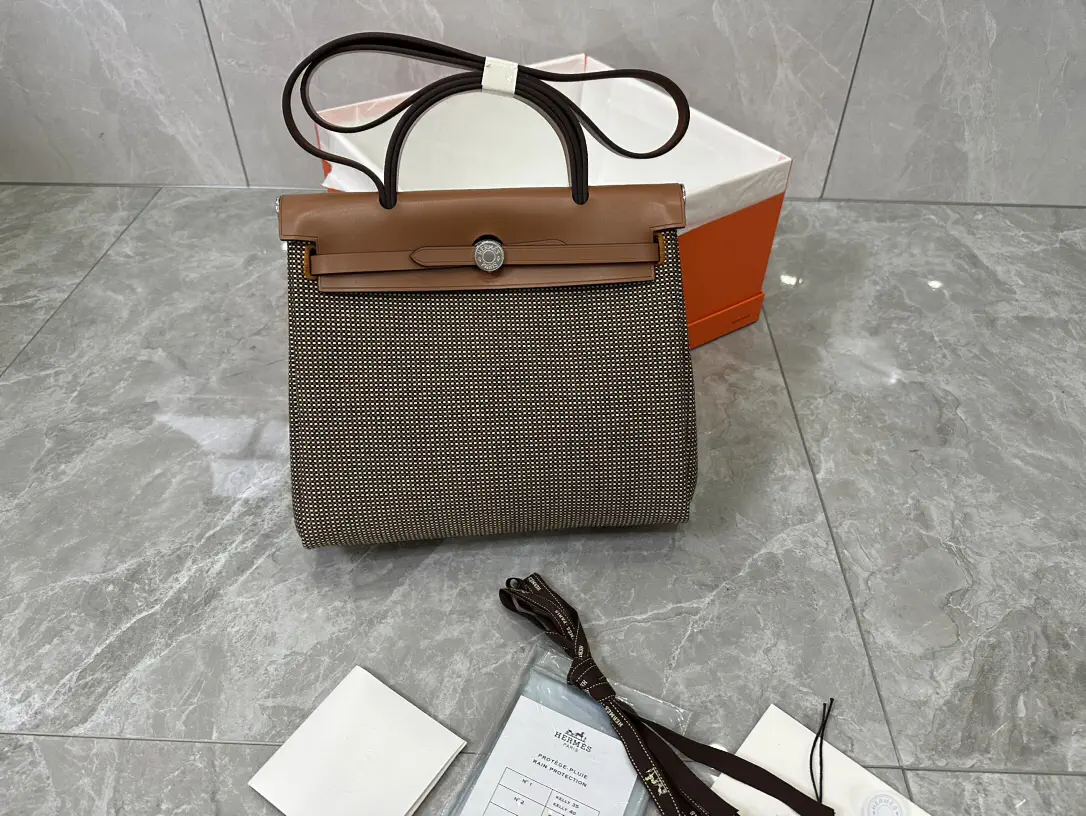 Hermès Herbag Canvas Top Handle Bag image 1