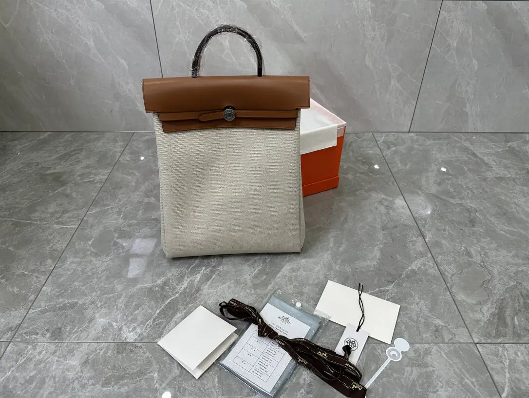 Hermès Herbag Canvas Backpack image 1