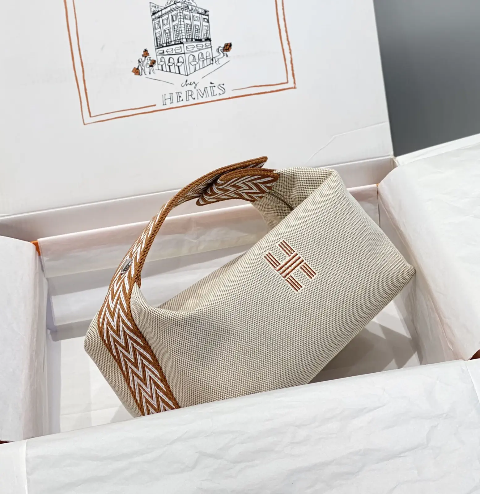 Hermès Canvas Toiletry Bag image 1