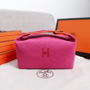 Hermès Canvas Toiletry Bag with Embroidered H Logo image 1
