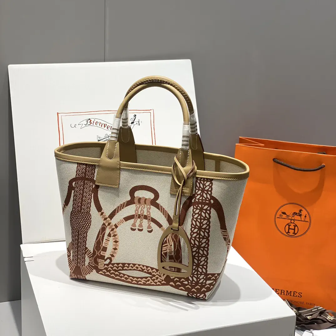 Hermès Printed Canvas Tote Bag image 1