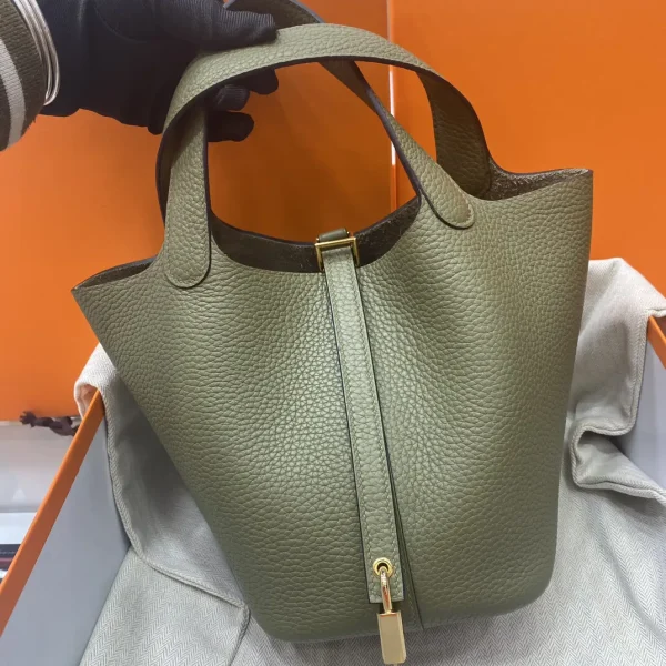 Hermès Sage Green Picotin 18 Bucket Bag image 1
