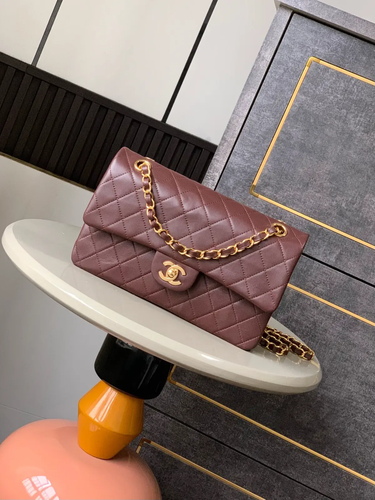 Chanel Quilted Brown Chain Shoulder Bag image 1