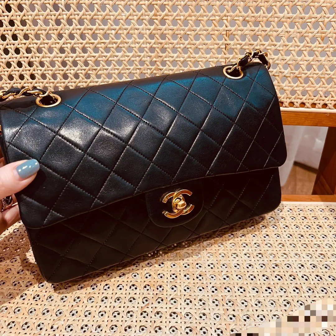 Chanel Quilted Lambskin Double Flap Shoulder Bag image 1