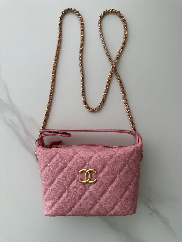 Chanel Quilted Caviar Leather Chain Crossbody Bag image 1